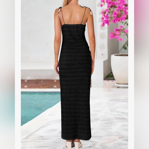 MEROKEETY Women's Summer Spaghetti Strap Bodycon Maxi #728 - Picture 9 of 12
